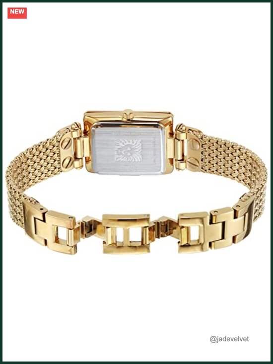 Anne Klein Gold-Tone Mesh Bracelet Watch with Roman Numerals main image 6